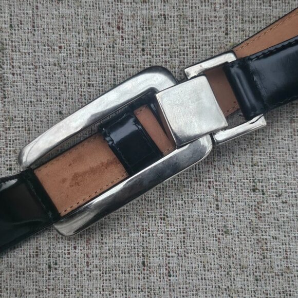 Worth Women Belt Black Genuine Leather Waistband Size M Adjustable main image 4